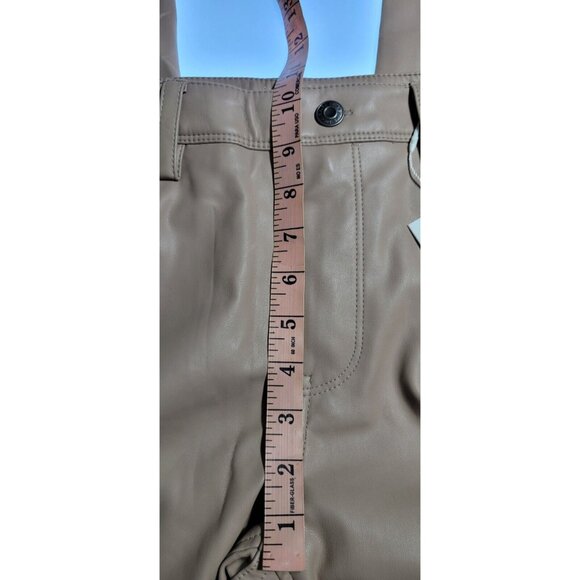 Vegan Faux Leather Pants Kensie jeans sz 4/28 Mid Rise Straight Leg Makeup - Picture 7 of 8